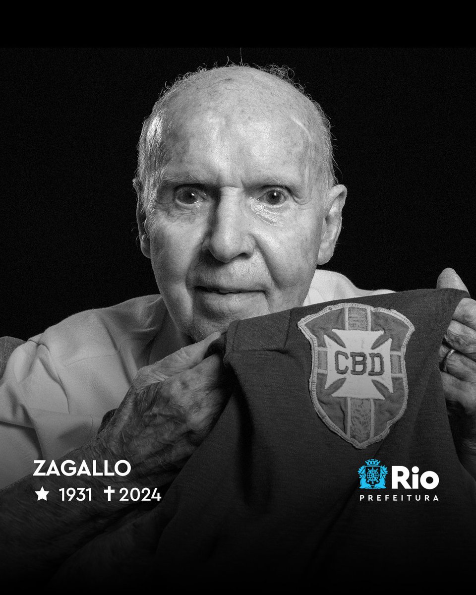 Prefeitura_Rio's tweet photo. E lá vai Zagallo. Do América, do Bangu, do Bota, do Fla, do Flu e do Vasco. Do Rio e do Brasil. Do mundo, que ficou muito pequenininho pra tanta glória. Lá vai o Velho Lobo. E nós, aqui da tua Cidade Maravilhosa e maravilhada com tua história, sempre vamos nos lembrar de você. https://t.co/tq30evMJen