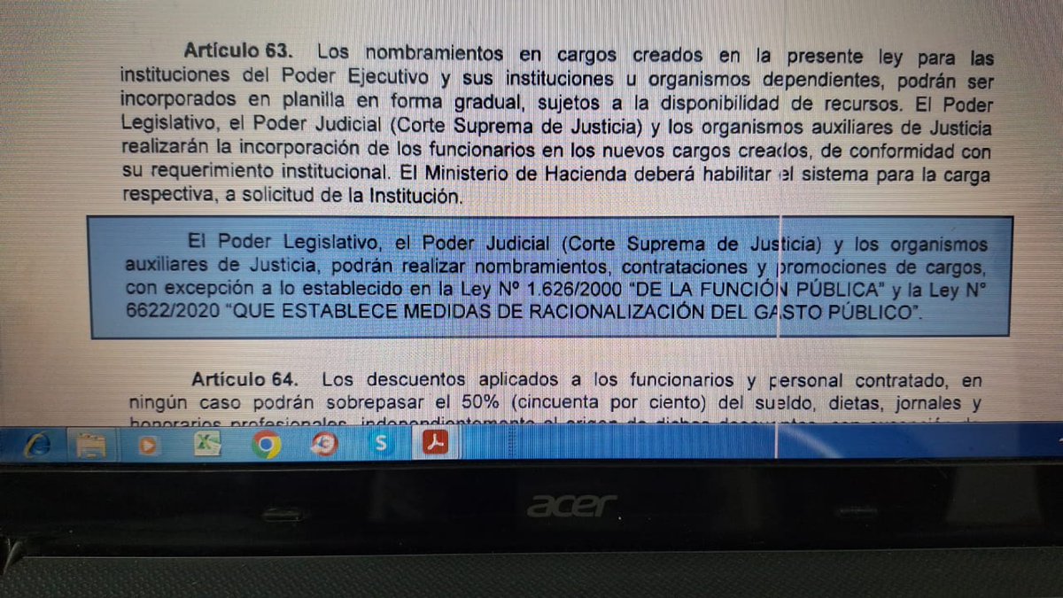 PONEMOS A CONOCIMENTO DE LA OPINION PUBLICA EN GENERAL NUESTRA PREOCUPACIÓN CON RESPECTO A LA MANIPULACIÓN DE LA VERDAD SOBRE LA FALTA DE REGLAS CLARAS EN LA FUNCIÓN PÚBLICA CON EL OBJETO DE APROBAR UNA LEY NUEVAMENTE SIN DEBATE Y A LAS APURADAS "POR NECESIDAD".