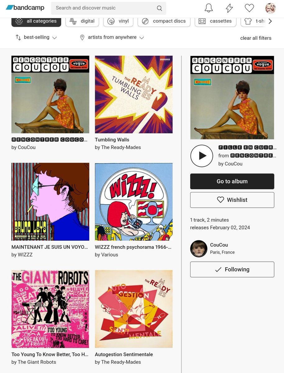 kukud0ll's tweet photo. Thanks so much to everyone who's helped make Rencontrer CouCou' the best selling French Beat release on Bandcamp! Merci!!!
https://t.co/cgZOZSeHDo
#bandcamp #bandcampmusic #frenchbeat #frenchpop #chanteuse #frenchsinger #yeye #yeyegirl #rocknroll #1960s #60smusic #monoaural #mono https://t.co/hi7ZkCRwLo