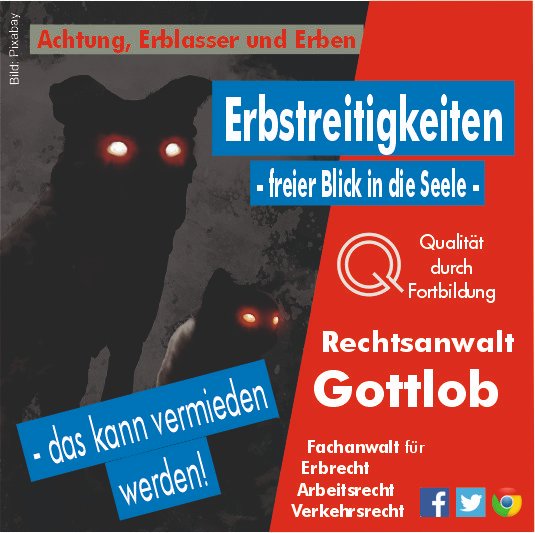 ragottlob's tweet photo. Erbstreitigkeiten öffnen dunkle Seiten der menschlichen Seele. Vermeidung ist möglich. Vorsicht bei Testaments-Vorlagen aus dem Internet. Die Komplexität von Erbschaften oder Schenkungen sind groß, ein im Erbrecht qualifizierter Rechtsanwalt unverzichtbar. https://t.co/bSvJS1o6Ya https://t.co/HQDRddXH0r