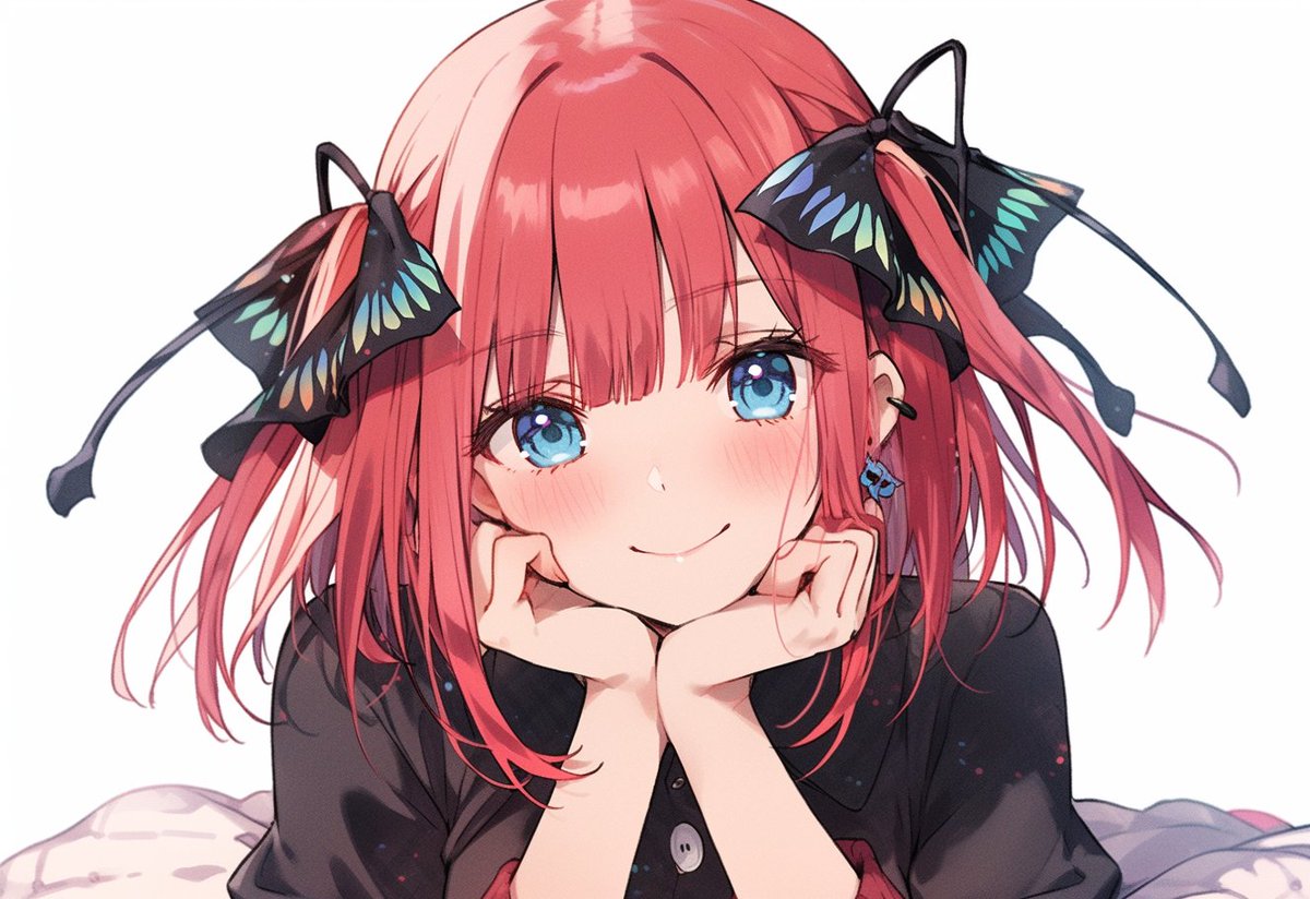 すみさんがTwitterに投稿した中野二乃(五等分の花嫁)のイラスト。