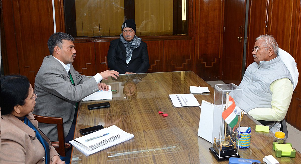 #Jaipur Panchayati Raj Minister Shri <a href="/madandilawar/">Madan Dilawar</a> took a meeting of Panchayati Raj Department officials &amp; said that the amount received should be properly utilized in the implementation of the schemes being run for the development of Panchayats. <a href="/BhajanlalBjp/">Bhajanlal Sharma</a> <a href="/RajCMO/">CMO Rajasthan</a>