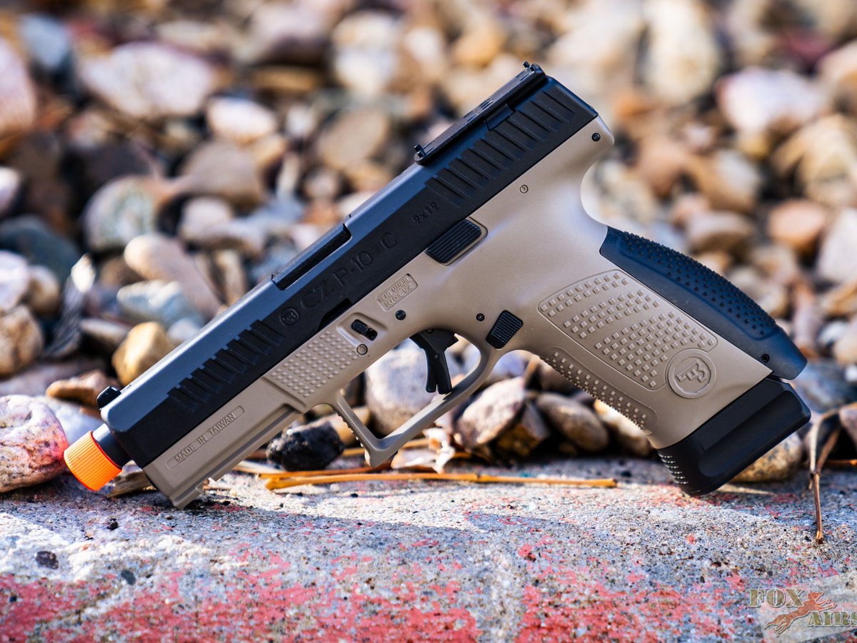 FoxAirsoft's tweet photo. The @actionsportgames CZ P-10C is selling fast! Don't miss out on this compact sidearm with extra style points.

#foxairsoft #actionsportgames #cz #czp10c #airsoft #6mm #bb https://t.co/fWKZvBlIe2
