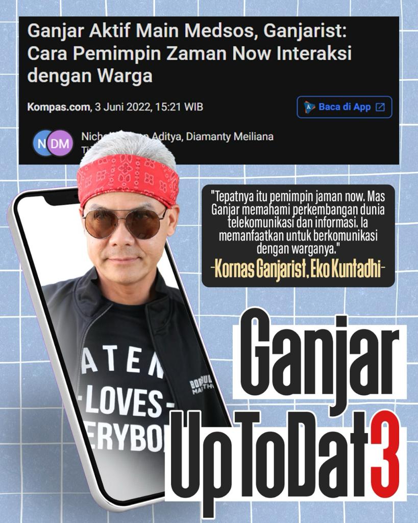 PagiPerindu's tweet photo. Pak Ganjar mmahami prkembangan Dunia telekomunikasi &amp; informasi, beliau aktf brmedsos utk interaksi dg msyarkt .krn itu mmudahkan masyarakat jg agr bs Sat Set dlm mnyampaikn keluahan nya

RakyatBersamaGanjarMahfud
Ganjar Bikin H3pi

#GanjarUpToDat3
#GasssGanjarMahfud https://t.co/JpOZ0eY7iU
