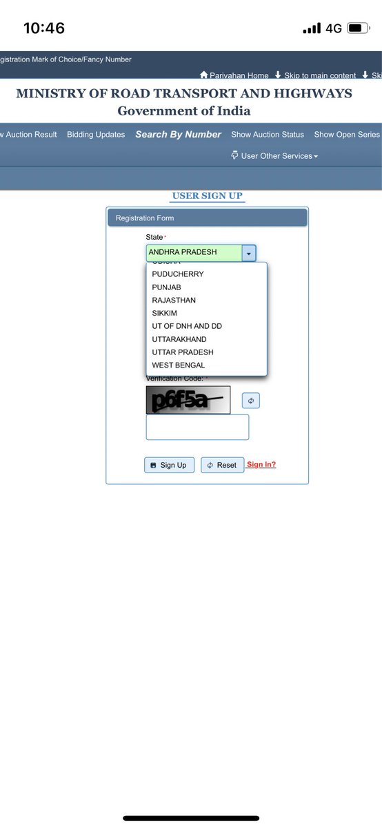 heres_swati's tweet photo. Why there is no 'Telangana' in Indian states on the official website of the Ministry of Road Transport and Highway (MoRTH) https://t.co/woVNQsKmfg or https://t.co/gEU1SxLl7C

#vehicleregistration https://t.co/ET2FgHsfoH