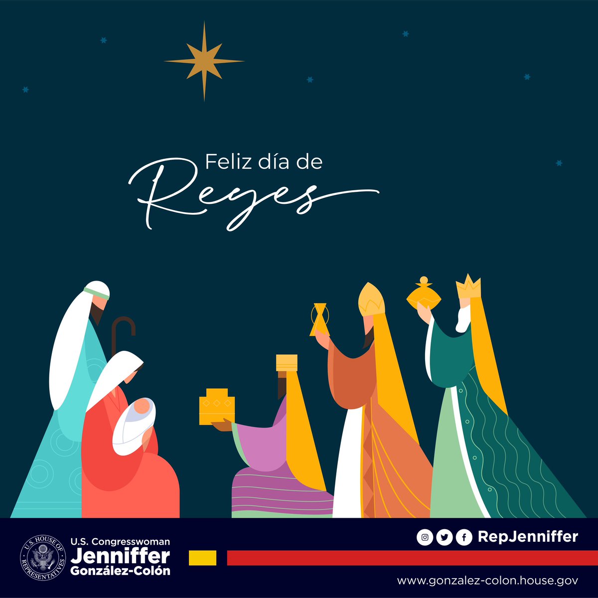¡Feliz Día de los Reyes! 

Hoy conmemoramos cuando tres reyes guiados por una estrella, llegaron con obsequios a adorar al Rey de Reyes. Esta celebración la hemos convertido en una hermosa tradición que nos da alegría, esperanza y llena de ilusión a nuestros niños, nos permite