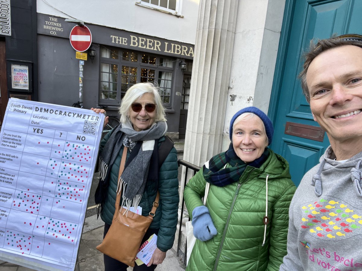 South Devon Primary (@sdevonprimary) on Twitter photo Char and Elizabeth from the Totnes volunteer group out for the first democracy meter of 2024. People very enthusiastic about uniting behind one opposition candidate to end 99 years of Tory rule in South Devon.
With primary cofounder <a href="/SiOldridge/">Simon Oldridge #CANBill</a> Char and Elizabeth from the Totnes volunteer group out for the first democracy meter of 2024. People very enthusiastic about uniting behind one opposition candidate to end 99 years of Tory rule in South Devon.
With primary cofounder <a href="/SiOldridge/">Simon Oldridge #CANBill</a>