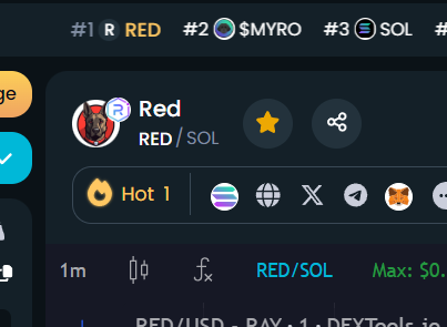 RedSolana's tweet photo. The $RED &amp; $MYRO Currently top 1&amp;2 trending on Dextools

The Best Friends Moon together

https://t.co/Dde9fGN7oH

#RED #MYRO https://t.co/TcHmIePgik