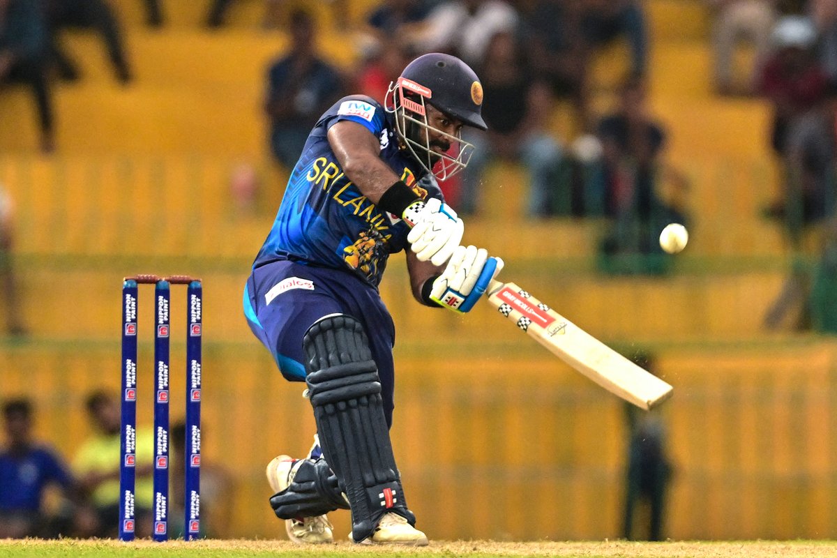 90.5% - Charith Asalanka recorded a good connection rate of 90.5% in his knock of 101 runs against Zimbabwe in today's game, only once has he recorded a higher such rate in the ODI format - 91.3% vs UAE on 19 July 2023. Middled. #SLvZIM