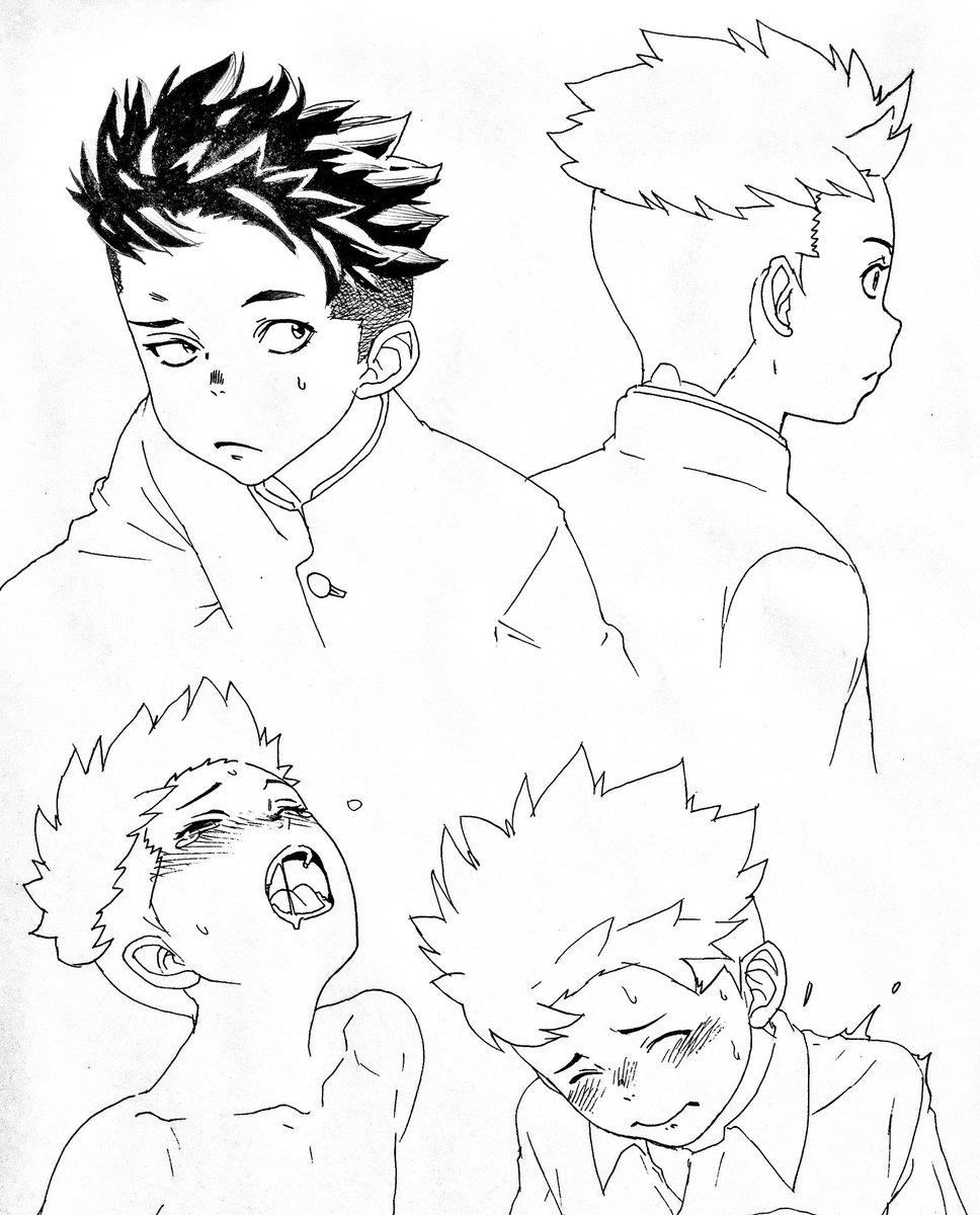 おねチャ。の最初に描いたキャラデザ。というか絵柄どうしようか描いてみたやつ。(h 