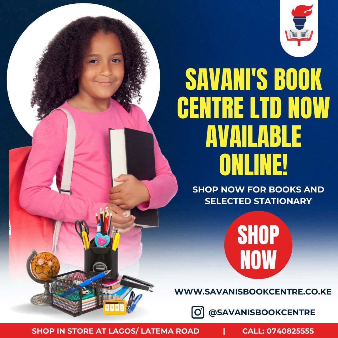 Nilifanya most of my Back to school shopping in highschool at Savannis Book Centre.From the comfort of your home with  #SavanisBookCentre use the link savanisbookcentre.co.ke 
 to buy. Also visit their Shop at Lagos/Latema road everyday from 9am-7pm.
#TheBookShopOfYourChoice