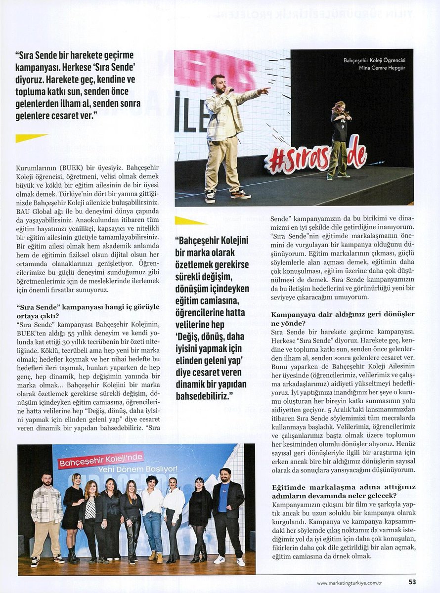 bahcesehir_k12's tweet photo. “Bahçeşehir Koleji Eğitimde Mükemmellik Challenge’ı Başlattı”

#SıraSende 

🗞️ @MarketingTR https://t.co/pE6LNkJtZm
