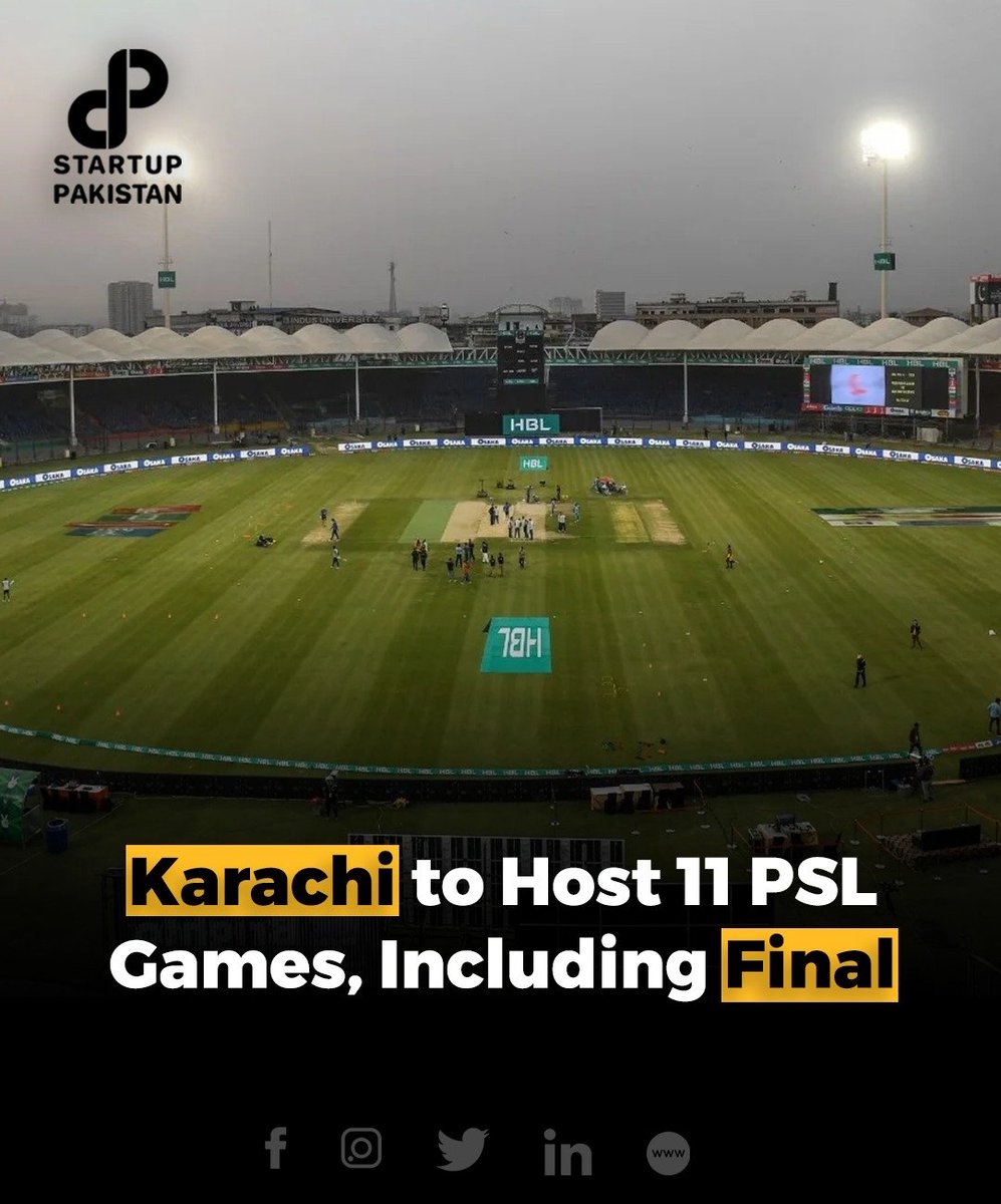 The provisional schedule for the upcoming Pakistan Super League (PSL) 9 has been leaked, indicating that Karachi will play host to 11 matches, including the final, during the tournament slated to be held from February 17 to March 17. 
#PSL #T20 #Karachi #cricket #PCB #PSL8