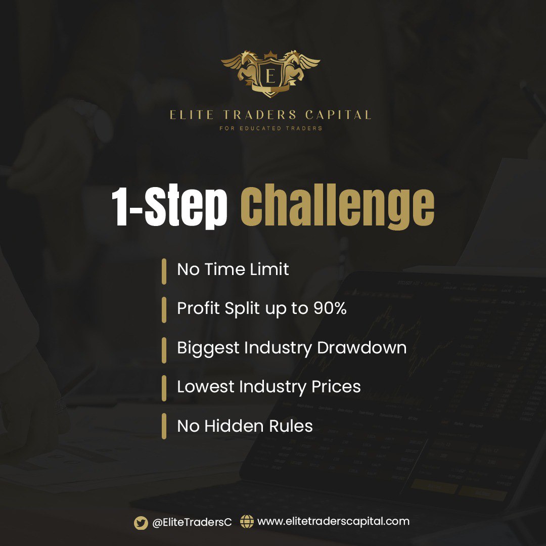 EliteTradersC's tweet photo. 👑 Elite 1-Step Chalenge 

- No Time Limit
- Profit Split up to 90%
- Biggest Industry Drawdown
- Lowest Industry Prices
- No Hidden Rules 

https://t.co/HX1rLRVLQ0 https://t.co/tNDx7ETaDR