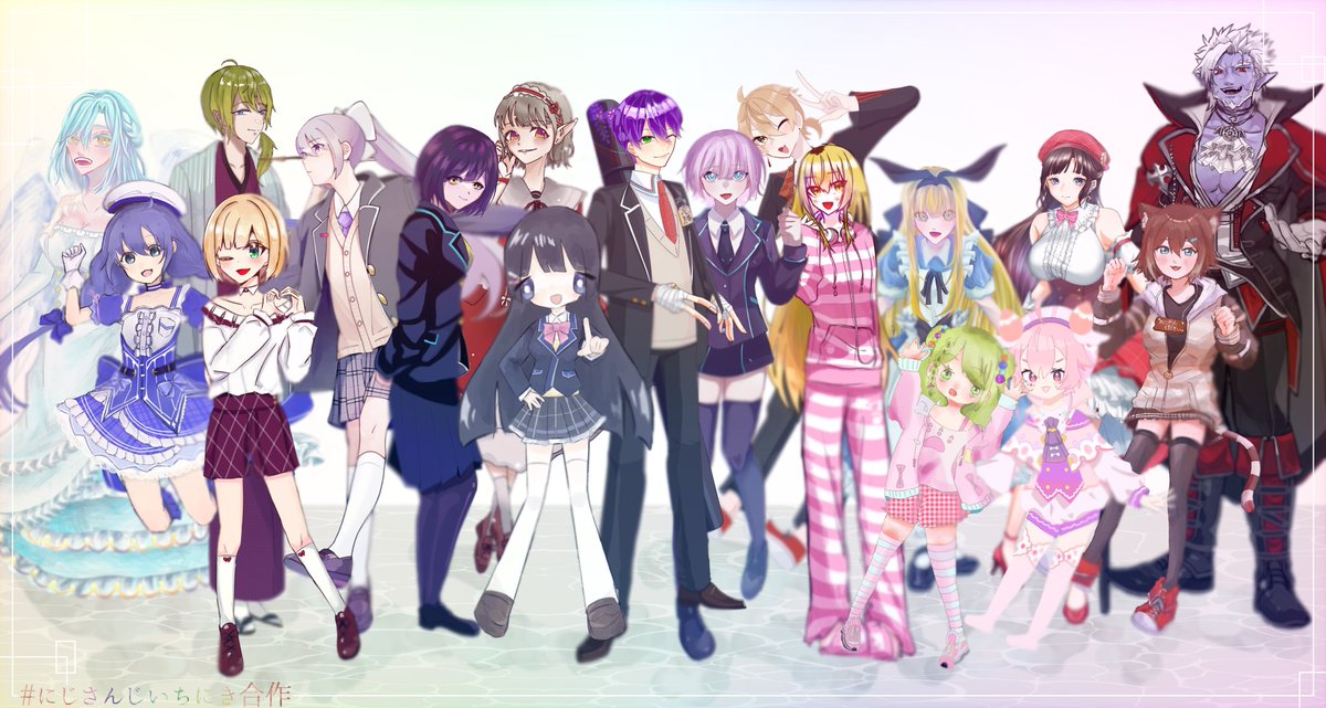 合作でのイラストです！！2人ともとってもかわいくかけたので