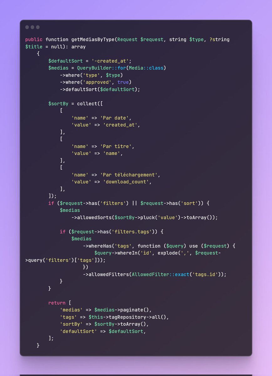 gcazinonx's tweet photo. Voilà comment trier les tags de spatie/laravel-tags en VueJS +Inertia + Laravel !
Je me suis pas mal galéré sur cette fonctionnalité qui est un cas d'usage relativement spécifique, donc si ça peut servir à l'un d'entre vous ! ✅
#laraveltips #inertiatips #vuejstips https://t.co/VUy0KjSXnu