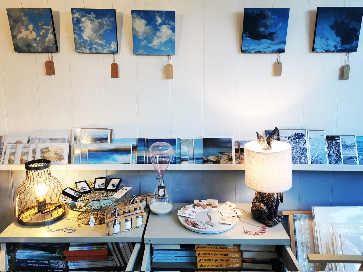 A quick switch around in the gallery and we have managed to gather together a cluster of clouds on one wall.

These gorgeous snapshots of Cornish skies by @imogenboneart are a fascinating study of the forms and colours that hang over us daily...

terracegallery.co.uk/collections/im…