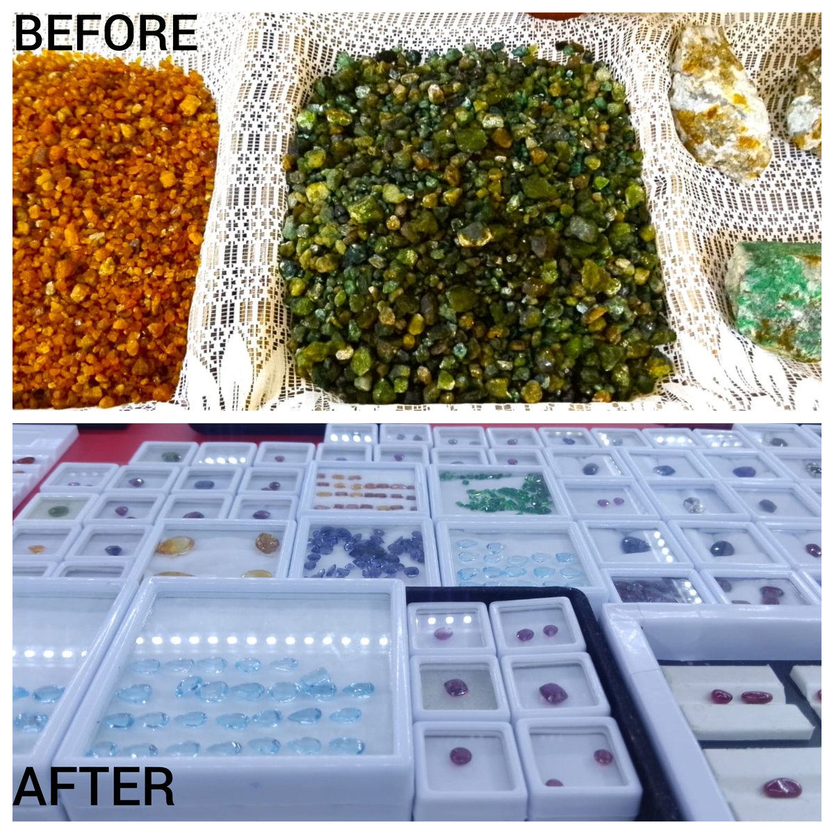 psmining_ke's tweet photo. At the Voi Gemstone Value Addition and Marketing Center, that difference between Before and After is what is called Value Addition. https://t.co/2u5XaBPcMv