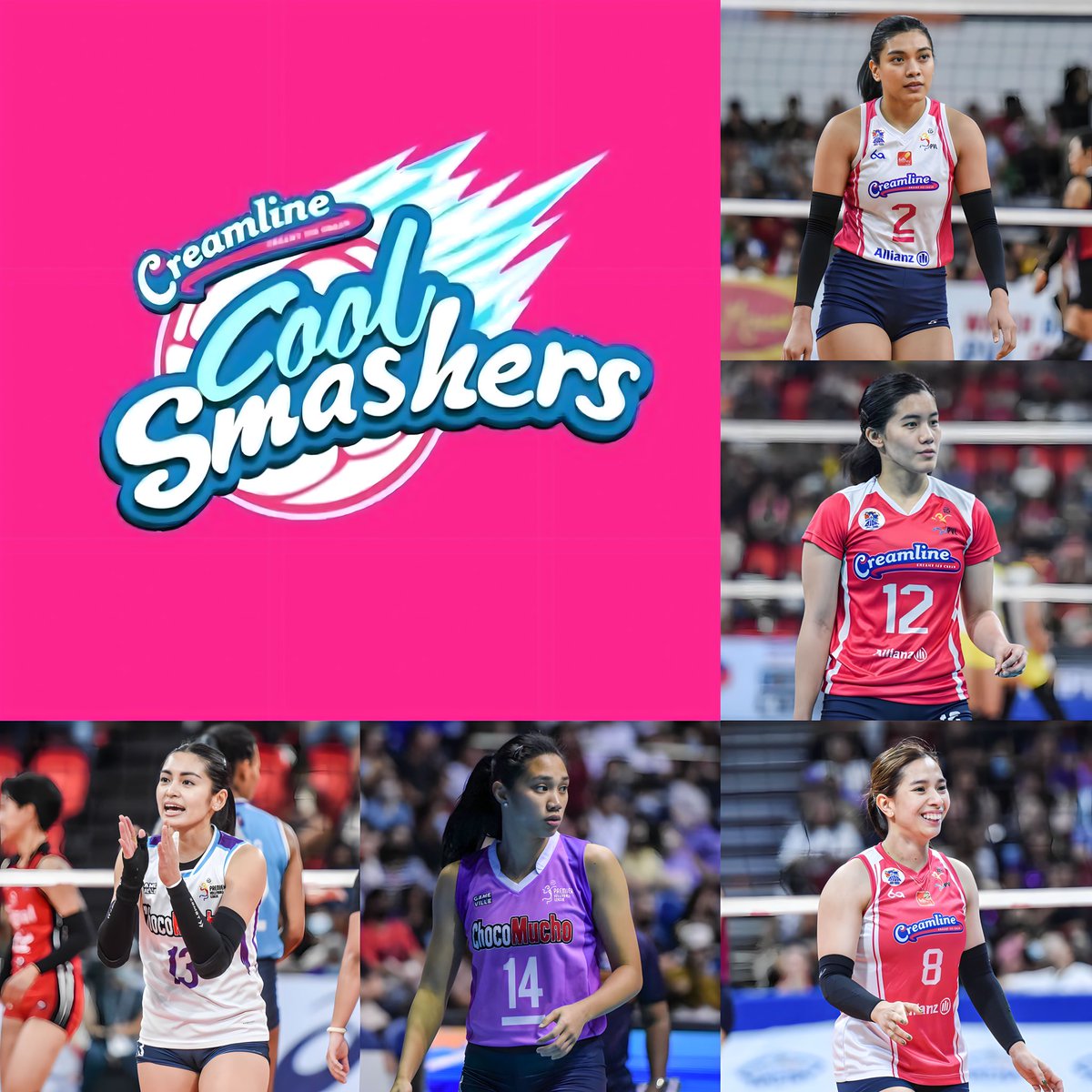 chiamorado's tweet photo. The most awaited reunion that we’ve all been dreaming for! 

The Phenom, the JIAmazing, the ELLAvator, the BEAst, &amp; the Iron Eagle all in one team🦅💙🩷

Soar high, eagles, now a cool smashers! Go for the flight of victory!

#PVL2024 https://t.co/Iy5U7ilmmQ