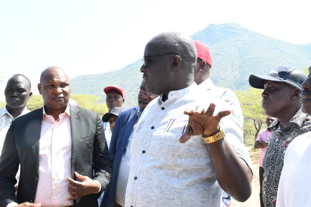 SimonKachapinK's tweet photo. Today I hosted Interior PS Dr. Raymond Omollo and Farouk Kibet at Turkwel, to assess the proposed site for construction of the new state lodge along the scenic banks of Turkwel Gorge Dam in Riting, Endugh Ward, which is expected to improve security and foster development. https://t.co/vpwpvGyS5o