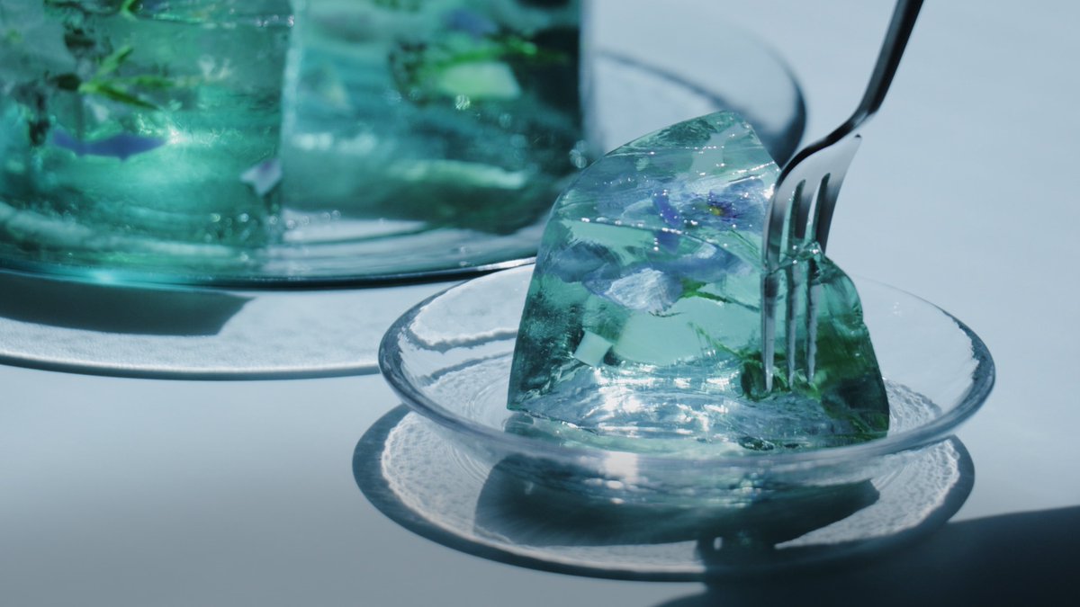食べられるモネの池ゼリー。