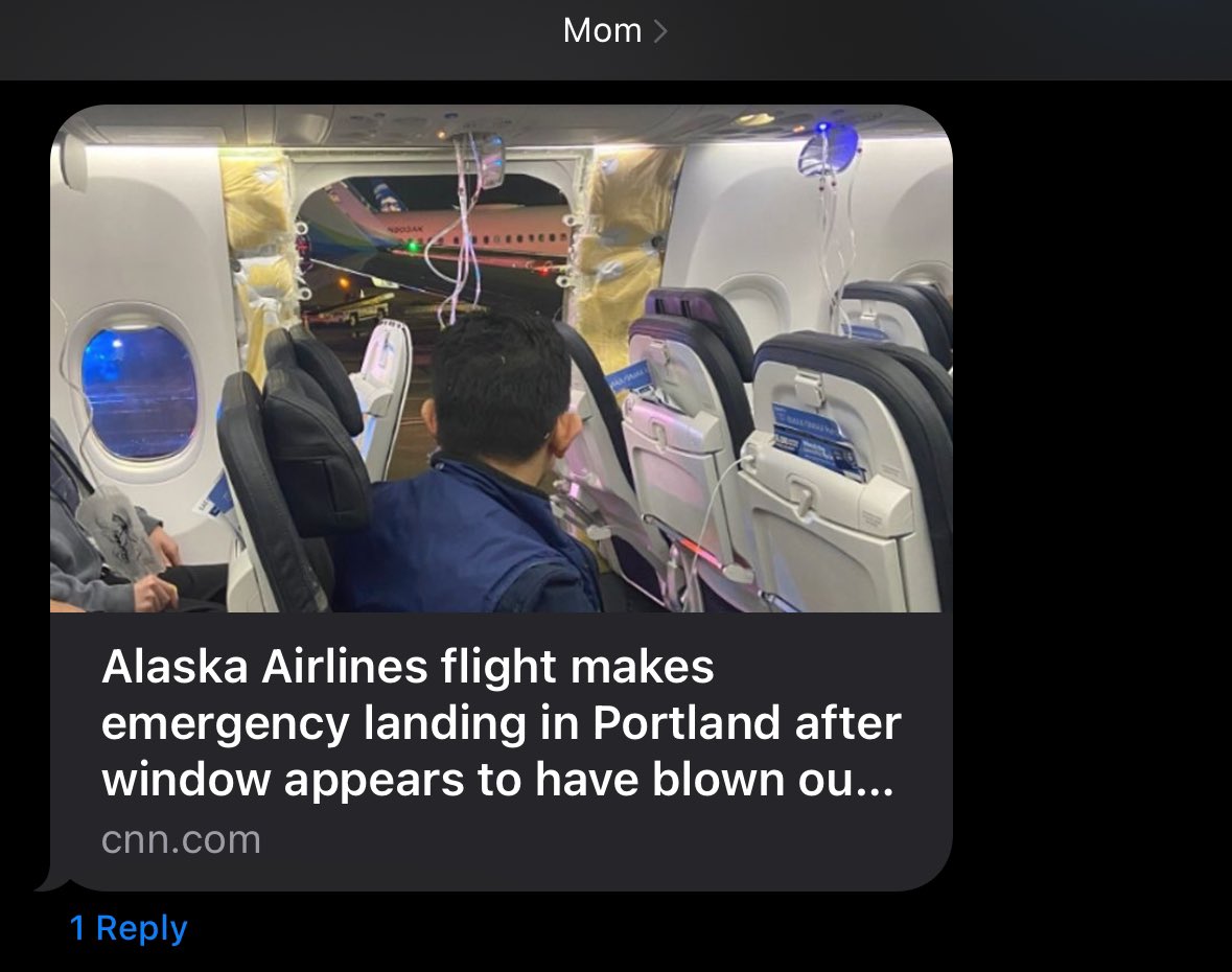 big thank you to my mom for texting me this as i’m sitting on my alaska airlines flight waiting to take off! ❤️