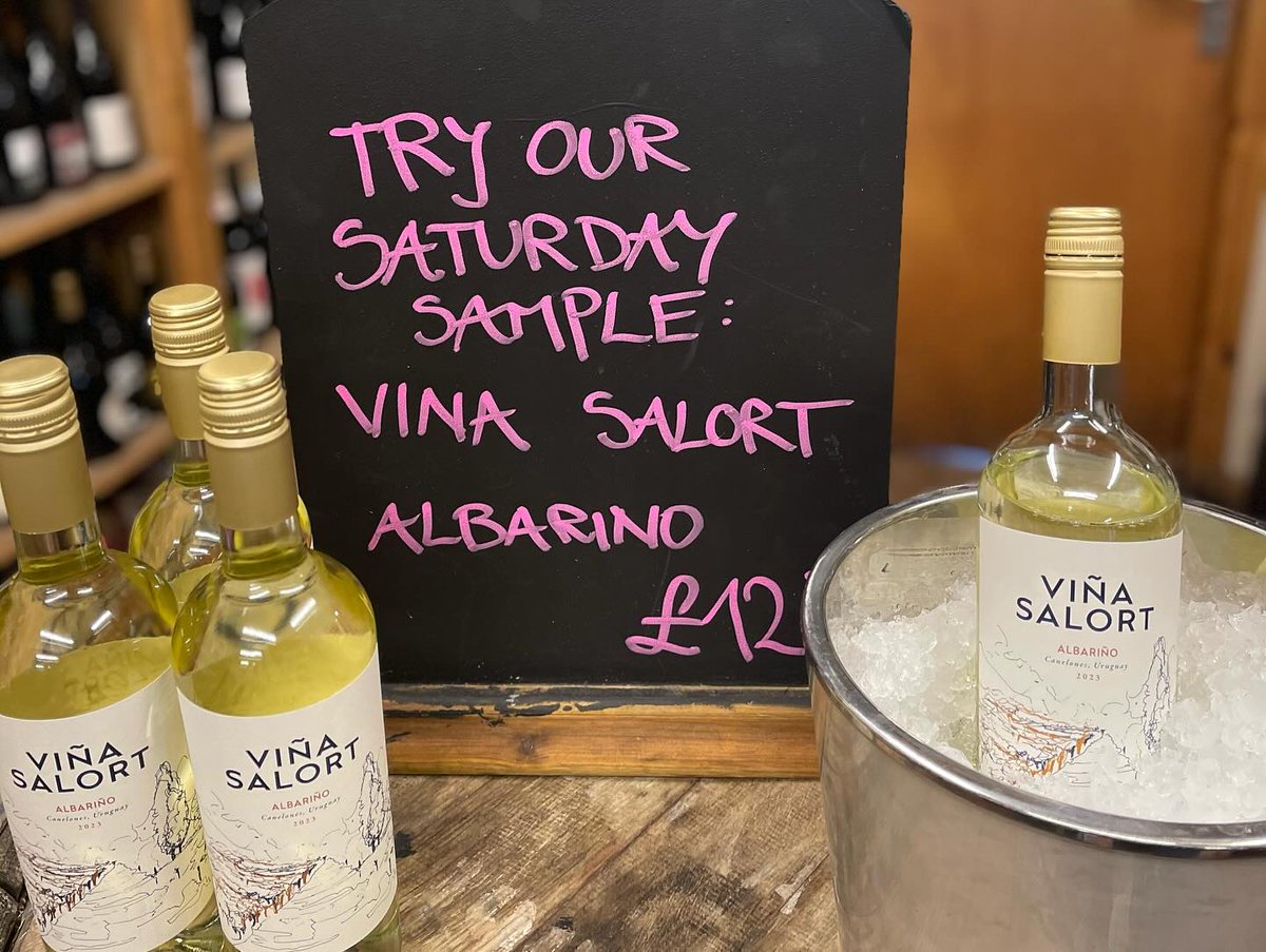 Luvians's tweet photo. Stop by the shop and try out #SaturdaySample: Vina Salort Albariño! This zesty and refreshing Albariño comes from vineyards in Paso Cuello, Canelones (Uruguay). Perfect with fish tacos or padron peppers, this wine was one of the favourites from last year’s Luvians Wine Fair! https://t.co/j7LdlTb2Ok