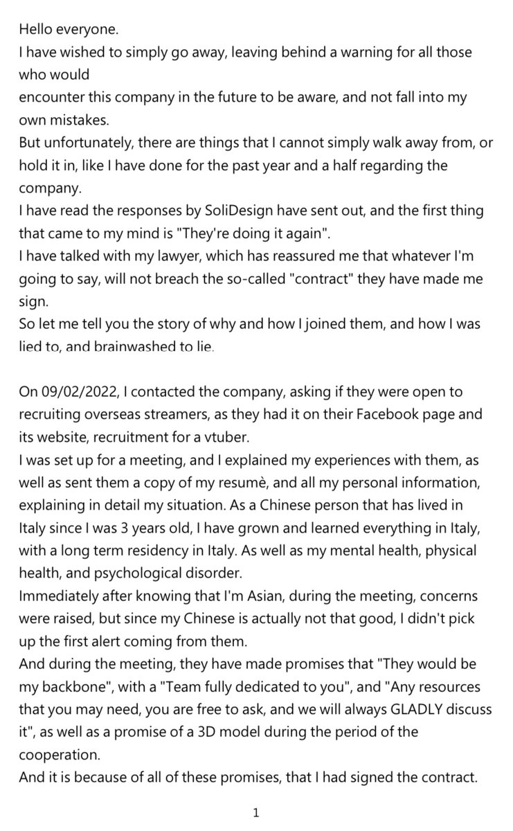 PotatoLord24499's tweet photo. Hello.
I am the actual person behind the character #collinpalladio and having seeing the replies and even more lies the company have been putting out, I have decided to give you all what truly happened. From the very beginning. https://t.co/RwLa46NSz1