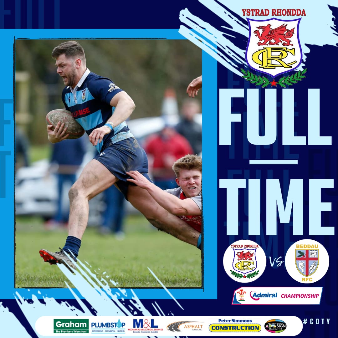 YstradRFC's tweet photo. 🚨 FULL TIME 🚨

@YstradRFC 21
@BeddauRFC 10

@WRUChampionship (EAST)
💙 🩵 #COTY https://t.co/WOPzdDKoNN