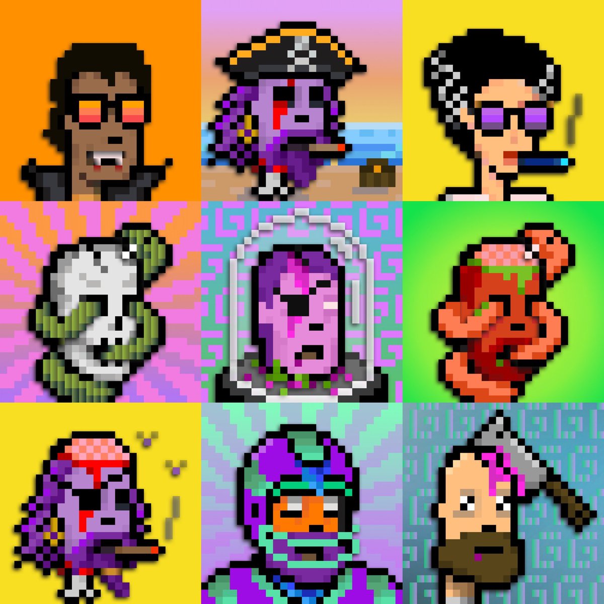 I'm a sucker for colors. If it pops and pleasing to the eyes, I'm on it! Definitely check out <a href="/GabbaGhouls/">Gabba Ghouls ⚰️🧛‍♀️🤘🔥🪦</a> on #Hedera.