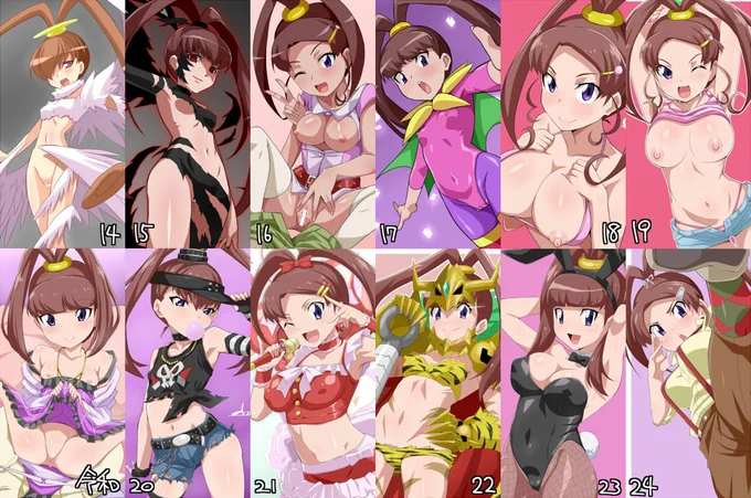 (R-18)ネネ様あけおめ絵 描き始めてかれこれ10年になってました!(14年～24年描き初め+令和描き初めネネ様) 
