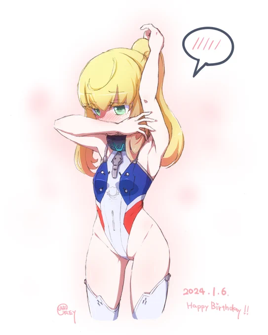 ノエルちゃん誕生日おめでとう あと腋見せて。。。#アリスギアお絵かき #ノエル・フランシスカ生誕祭 