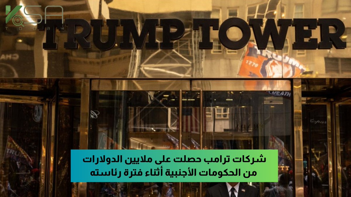 KSAtodaynet's tweet photo. #السعودية و #الصين تتصدران قائمة الدول الأكثر إنفاقًا في عقارات #ترامب.

للاطلاع على تفاصيل الخبر على الرابط التالي:
https://t.co/CoiKYvekyP
رابط بديل:
https://t.co/L7uuBkysfJ https://t.co/kUZRGgCL0k