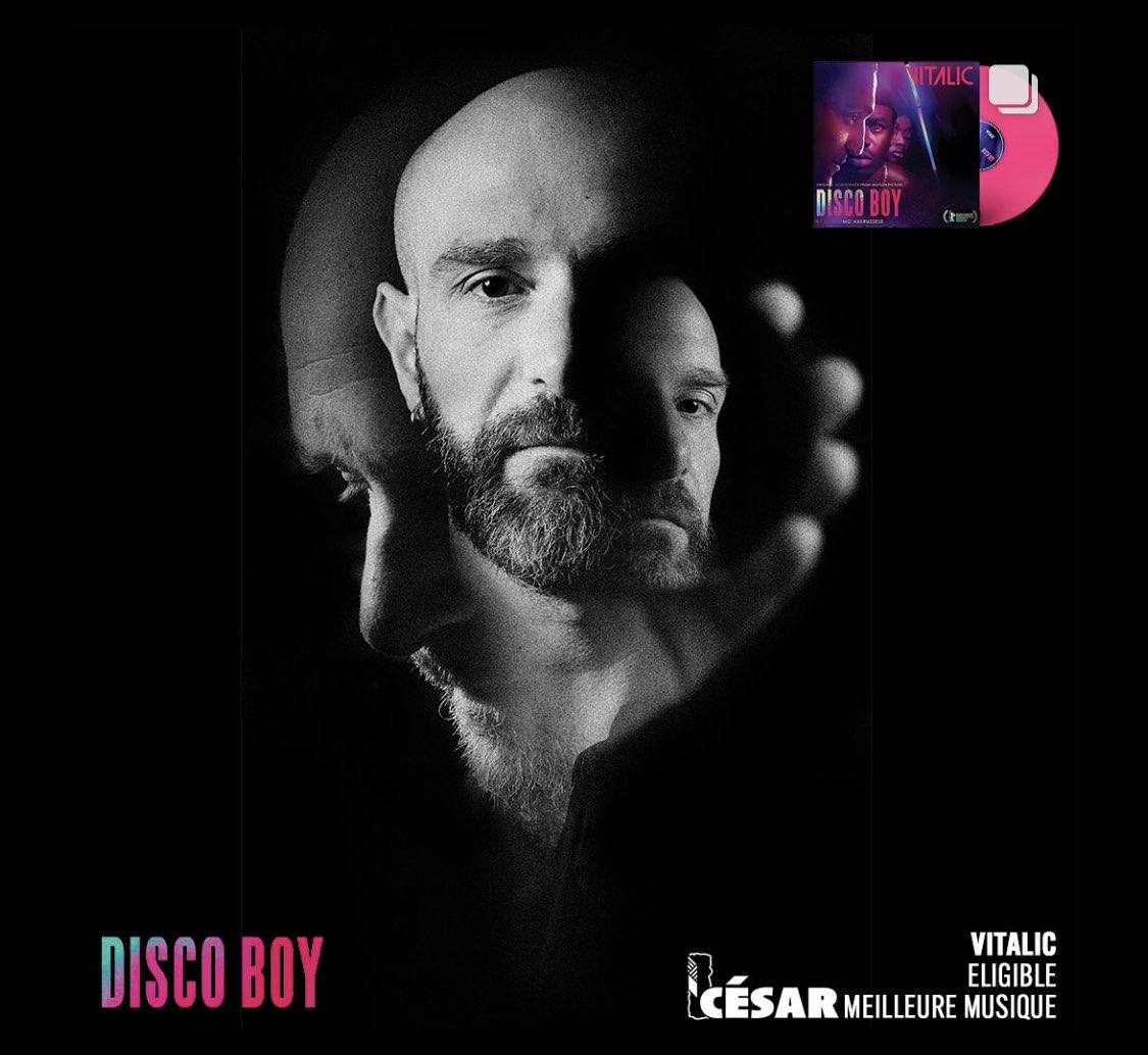 eliseCTZ's tweet photo. La BO de DISCO BOY composée par @VITALICOFFICIAL est eligible aux Cesars 2024 ! @Les_Cesar #discoboy #soundtrackmovie #cesars #vitalic https://t.co/Ds5aNbIALN