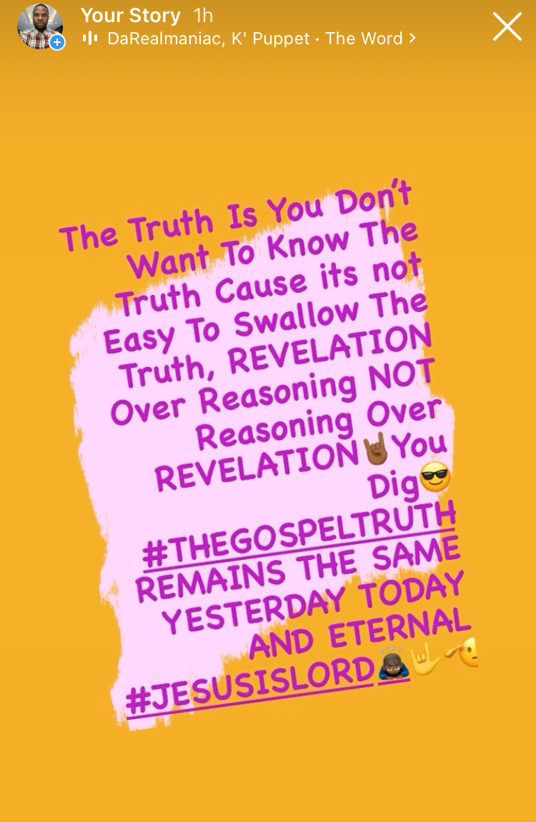 Da_RealManiac's tweet photo. #Thegospeltruth #Jesusislord🙇🏾‍♂️ https://t.co/6nDYEBF12J