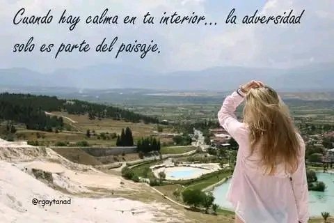 Cuando hay calma en tu interior
la adversidad solo es parte del paisaje.