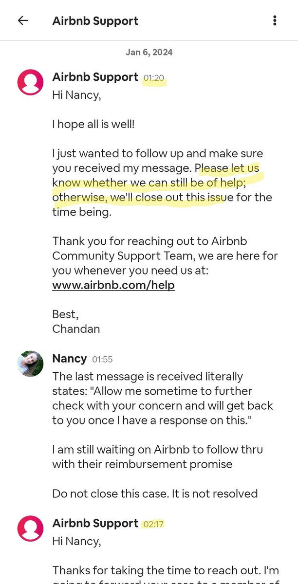 RunsOnLemonAid's tweet photo. @Airbnb is the perfect example of a company TRYING to avoid accountability w/ their customers. I LOVE how they contact me in the middle of the night so they have a better chance of avoiding connection!! @AirbnbHelp is a joke. #badbusiness #travel #airbnb #customerservicefail https://t.co/FXIibwSdyv