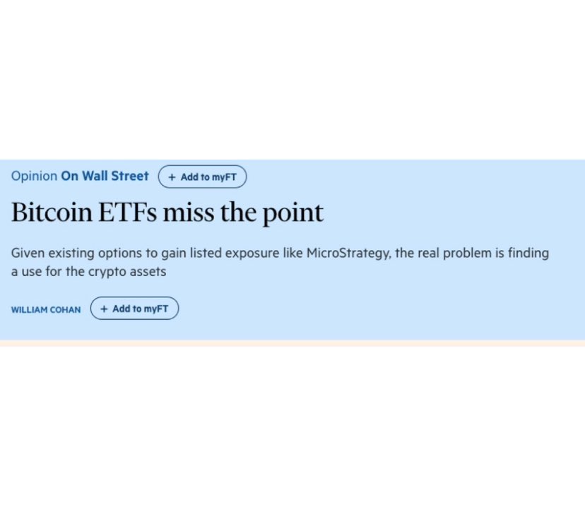 Bitcoin ETFs miss the point