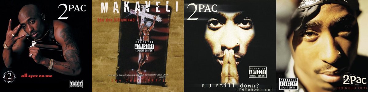 Tupac was the first rap artist to have four albums receive quadruple-platinum certifications.