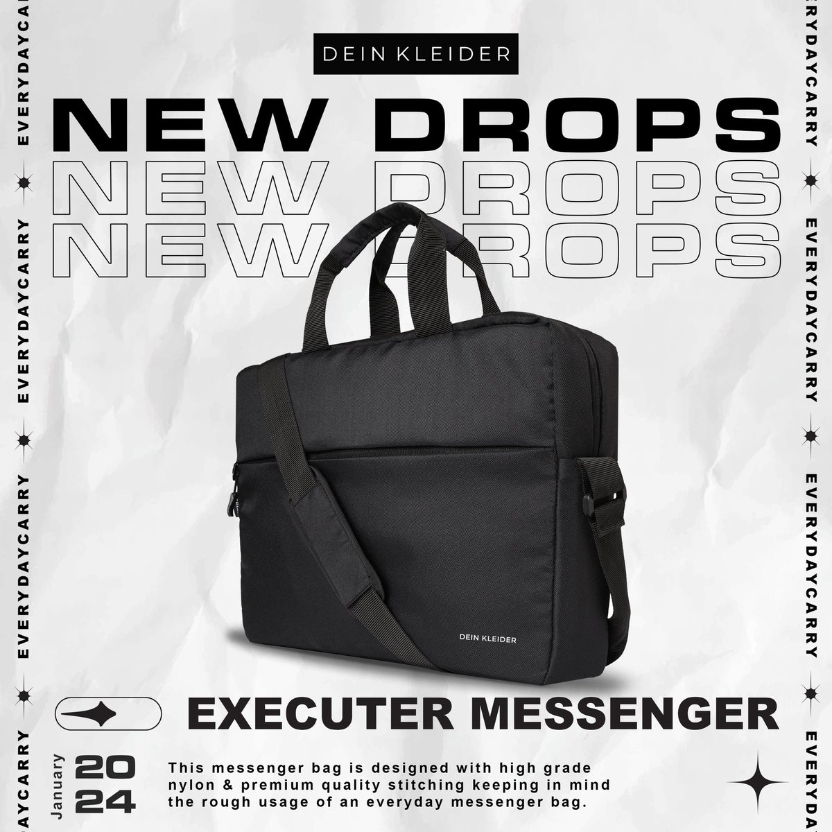 DeinKleider's tweet photo. Let's kickstart the New Year wid a New Drop!

Introducing the Executer Messenger fr all of u who gets sh*t done.
Carry Laptop, adapters, power banks &amp; all ur everyday essentials dat u need to execute the day.

Shop Now: https://t.co/ckm4EVnv66

#DeinKleider #ExecuterMessenger https://t.co/Ealb8xdGpG
