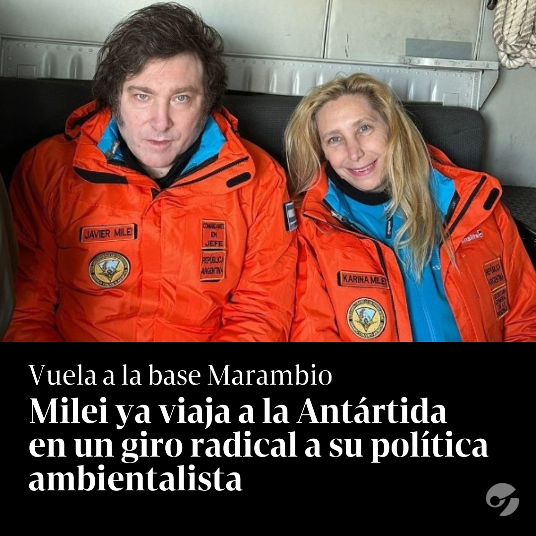 Javier Milei visitará hoy sábado la Antártida, después de pasar la noche en Río Gallegos. clar.in/3vmeySR