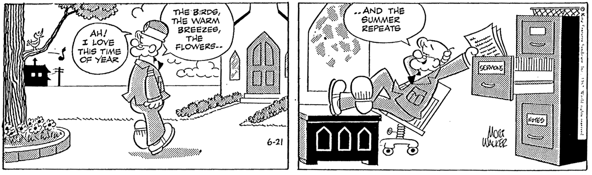 jamersontiossi's tweet image. #BeetleBailey "summer repeats"