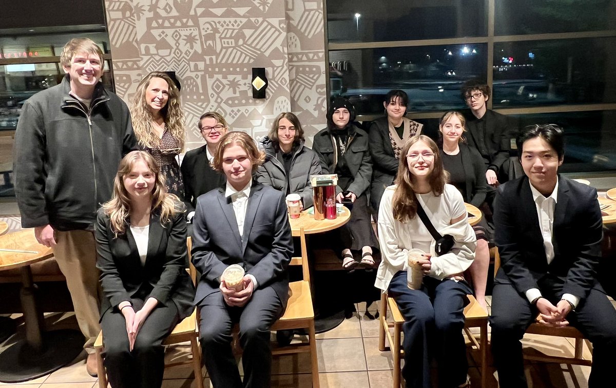 Norwalk_Debate's tweet photo. Here’s our 2024 IHSSA State Debate Saturday Starbucks photo! Ready for a great day! https://t.co/kSVtlLmTTM