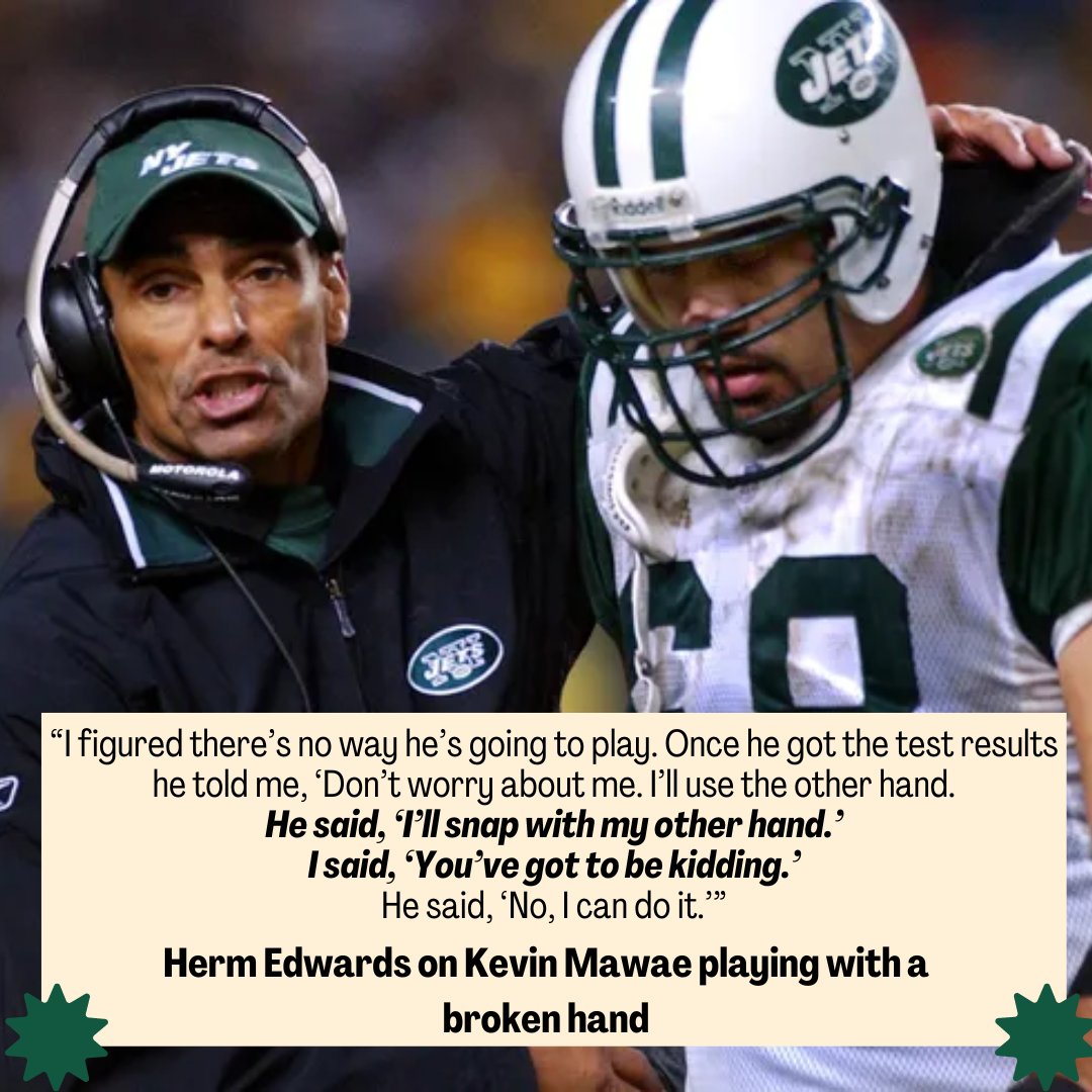 In 2004, Kevin Mawae was an all-pro center who had played 157 straight games. But in Week 2, he broke his right hand; the hand he used to snap the ball. His position coach thought he'd be out for weeks. He asked him, 'What're you going to do?' Kevin said, 'What are you talking…