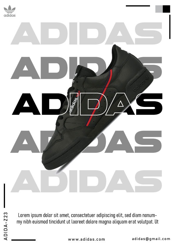 Adidas poster challenge  here's mine do yours #adidas #poster #posterdesign #GraphicDesign #GraphicOnline #DesignInspiration #posters #fypシviral #fypシ