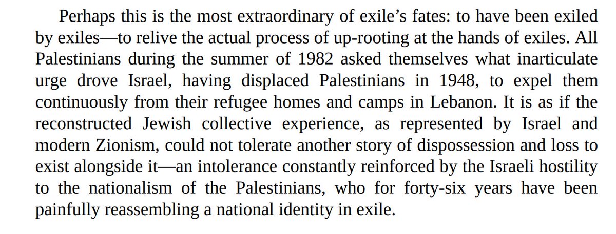 From Edward Said's 'Reflections on Exile' (1984)