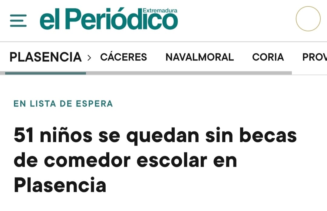 Alain_Duff's tweet photo. El PP de @MGuardiolaM y @fernandopgp deja, en Plasencia, a 23 familias sin comedor escolar, cuando este era gratis para todas ellas hace solamente 1 año.

51 niños y niñas sin comedor escolar. https://t.co/ay9f0mITC0