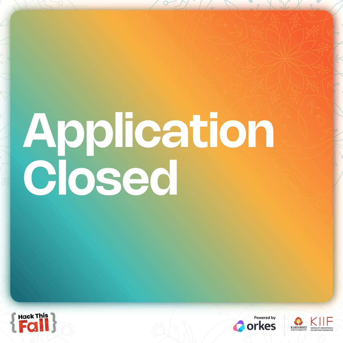 Applications for #HackThisFall2024 are officially closed now. Big thanks to everyone who applied! ✨

Our team is gearing up to review all submissions, and acceptance emails will be on their way soon. Stay tuned for updates! 📬

Meanwhile, you can join discord.hackthisfall.tech 🚀
