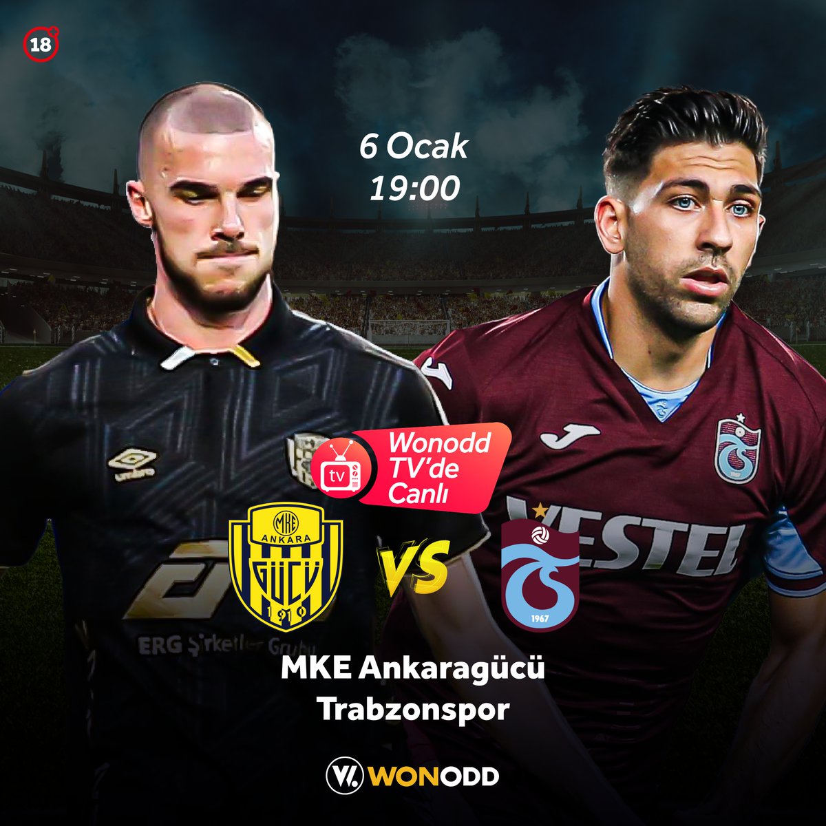 Günün maç keyfini Wonodd ile yaşa! Yüksek oranla kazanmanın keyfini sür!

MKE Ankaragücü 🆚 Trabzonspor

Güncel Giriş 🎯 bit.ly/wonoddguncelgi…
Telegram🎯 t.me/wonodd_resmi1

#wonodd #bahis #spor #iddaa #futbol #AGvTS #trabzon #canliTV