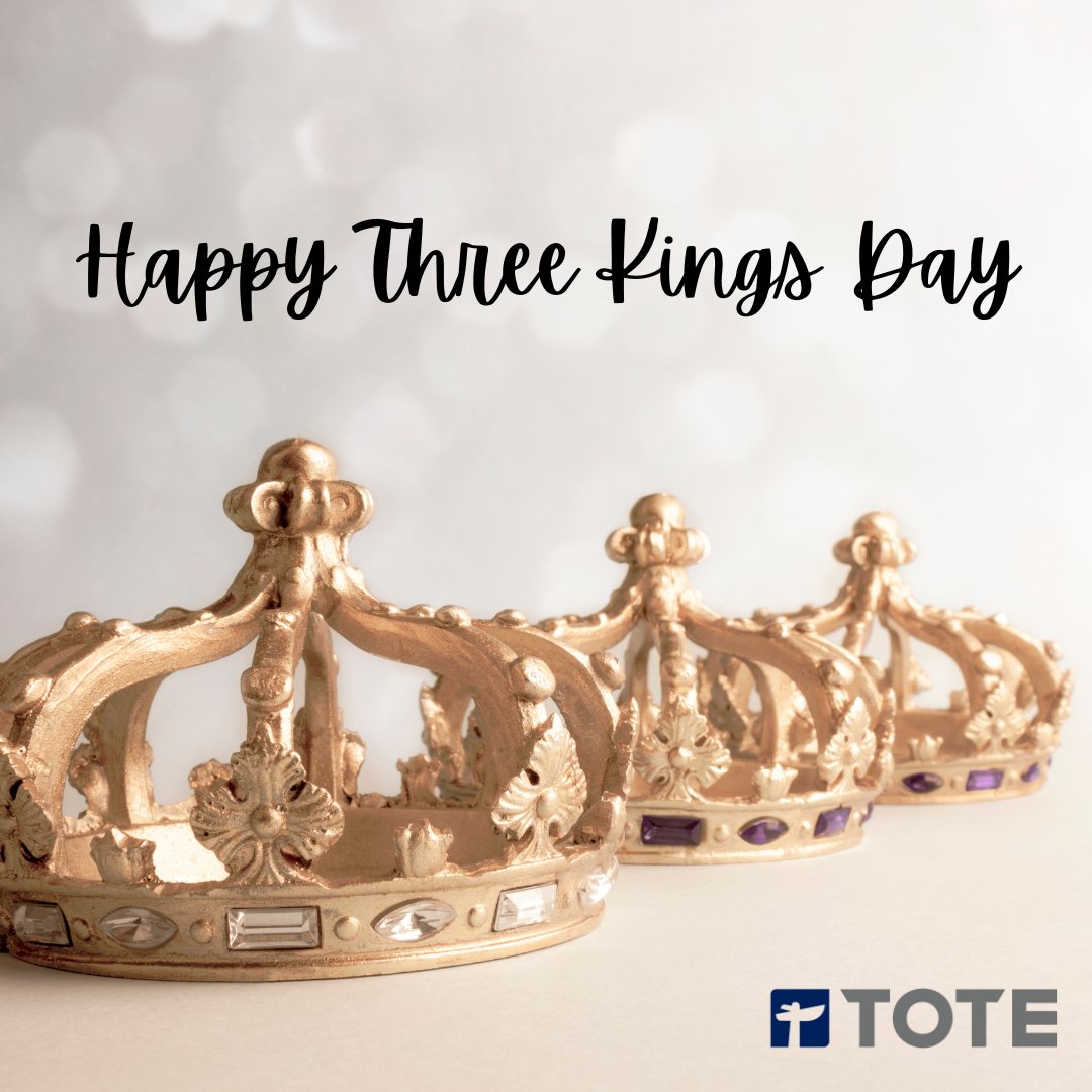 TOTE_Maritime's tweet photo. Wishing a happy #ThreeKingsDay to all of our customers, partners, and colleagues in #PuertoRico and beyond who celebrate today. Enjoy!

Feliz dia de Reyes!

#TOTEPR https://t.co/zl6k4myX1s